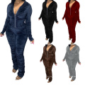 Wholesale Casual Plain Velvet Jumpsuit Sexy Sequin One Piece Jumpsuit for Women